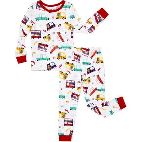 PATPAT Baby Pajama Sets with Bamboo Viscose, Snug fit Cooling Pjs for Girls Boys Kids Toddler, Cool-touch Sleepers Sleepwear