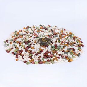ROCKIMPACT 11 lbs. Landscaping Rocks, Highly Polished Garden Decorative Stones, Succulent Rocks, Pebbles for Bonsai Plant Pot, Lucky Bamboo, Kids Crafts, Aquarium, Terrarium Rocks (Pearl White, 3/4")