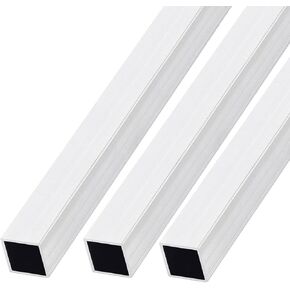 TOP-VIGOR 3Pcs 6063 Aluminum Square Tube, 20mmx20mmx1.2mm Wall Thickness 200mm Length Aluminum Tubing Seamless Straight Pipe for Machinery Frame Construction DIY Projects