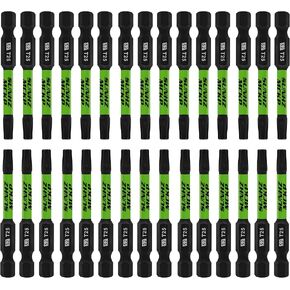 SUNHZMCKP Impact Torx Bits 30 Pack (T25), Magnetic Screwdriver Bit Set, S2 Alloy Steel Tamper Resistant Star Bits with 1/4" Hex-Shank, CNC Machined Tips Power Bits with Storage Box