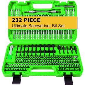 232PCS Ultimate Screwdriver Bit Set, Security Bit Set, Includes Magnetic Security Bits, Nut Driver, Ratchet Wrench, CR-V Steel Drill Bit Set