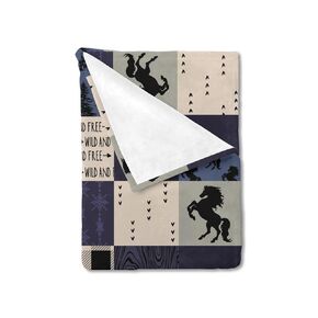 Country Rustic Horse Baby Blanket for Boys Vintage Cowboy Horse Trees Plaids Swaddle Blankets Soft Flannel Receiving Blanket for Infant Baby Newborn Toddler Nursery Crib Bedding Blanket 30x40