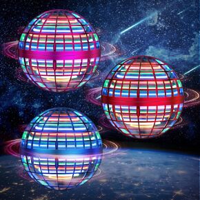 Lematrix Flying Orb Ball Toys Uparing Hover Pro Boomerang Spinner يدويًا ميني بدون طيار غزل الشكل ، آمن للبالغين الأطفال في الهواء الطلق (أزرق+أحمر+وردي)