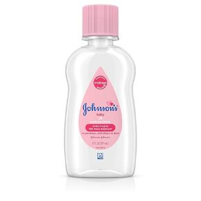 Johnson's Baby Oil, Pure Mineral Oil to Prevent Moisture Loss, Hypoallergenic, Original 3 fl. oz