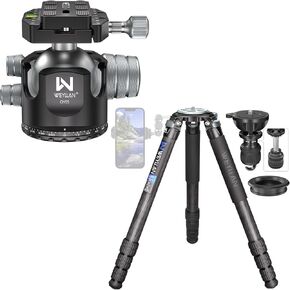 Professional Heavy Duty Carbon Fiber Camera Tripod LX9 With Low Profile Ball Head 55mm