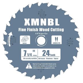 7-1/4 Inch Circular Saw Blade 24T,7-1/4 Circular Saw Framing Blade for Cutting Wood Cutting Circular Saw Blade,7-1/4 * 24 Teeth,5/8 Inch Arbor,Pack of 1
