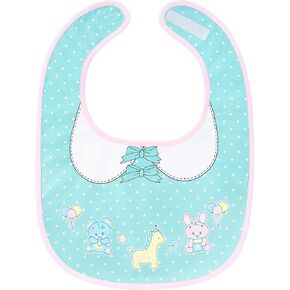Littleforbig Cotton Waterproof Babydoll Printed Adult Bib with Adjustable Hook-and-Loop Fastener Closure - Peter Pan Collar Baby Parade Adult Bib