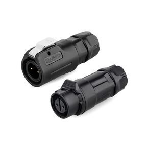 CNLINKO LP-12 IP68 Industrial Waterproof Connector Quick Plug Circular Connector PBT Plastic Shell Aviation Connector M12 2-8 Pin Male Plug and Female Plug (3 Pin)