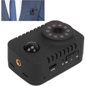Mini Camera, 1080P HD Handheld Cam with Wide Angle Lens, Automatic Night, PIR Video Recording, High Capacity Lithium Battery, Back Clip Design