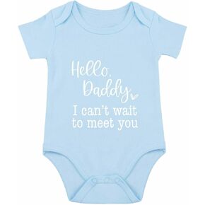 Hello Daddy Bodysuit for Baby Pregnancy Announcement Husband Baby Bodysuits Hey Daddy Infant Romper