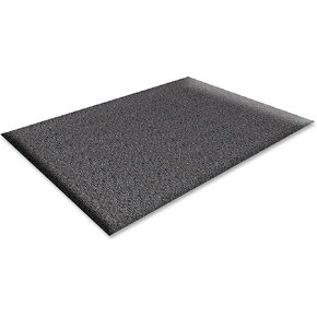 Genuine Joe 70371 Anti-Fatigue Floor Mat, Thick Vinyl, 3-Ft x10-Ft , Black