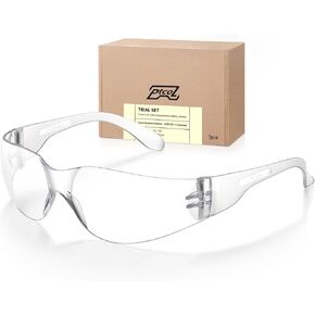 28 Pack Safety Glasses Crystal Clear (Bulk Pack of 24+4) Unisex Anti-Scratch Protective Goggles Impact Resistant Lens Eyewear with ANSI Z87.1 Certified for Construction, Shooting and Laboratory
