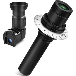 Astromania 1X/2.5X Magnification Right Angle Viewfinder with 6 Mounting Adapters - Bundle with - Polar Alignment Scope