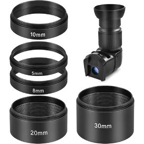Astromania 1X/2.5X Right Angle Viewfinder with 6 Mounting Adapters - Bundle with - 2"/M48-extension Tube Kit Length 5 8 10 20 30mm