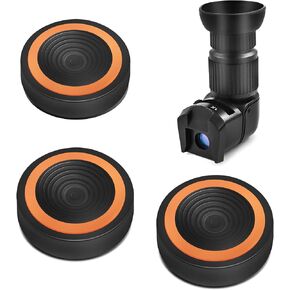 Astromania 1X/2.5X Magnification Right Angle Viewfinder with 6 Mounting Adapters - Bundle with - Anti-Vibration Suppression Pads Telescope Mounts