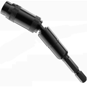 Pivoting Bit Tip Holder 1/4"Magnetic Screw Drill Tip Pivot Screwdriver Bit Holder Magnetic Screw Holder Extender Bendable in 20° Angle for Corners or Tight Spots (88mm)