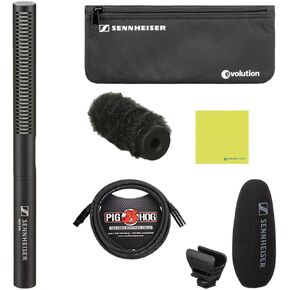 صوت سائل Sennheiser mke 600 بندقية مكثف ميكروفون حزمة ث/Sennheiser MZH 600 الزجاج الأمامي ، خنزير الخنزير Phm10 8mm 8mm تلميع كابل تلميع