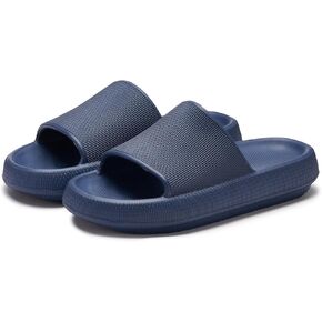 Cloud Slippers For Women Shower Shoes Pillow Slides Indoor House Outdoor Flip Flops For Men Bathroom Non-Slip Home Bubble Foam Beach Platform Slippers
