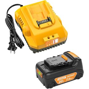 Upgraded 7.0Ah Replacement for Dewalt 20V Max Battery 1Pack with DCB112 Charger