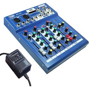 Vidpro MX-042 Professional Audio Mixer - Sound Board Console - Desk Interface System with 4 Audio Inputs Bluetooth MP3 & More Ultra-Low-Noise Ideal for Recording Casting Streaming & DJ Use