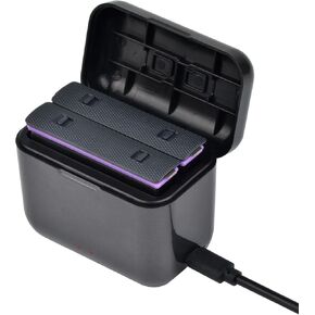 Hisewen Battery Charger for Insta360 X4, Dual Channel Fast Charger Hub, USB-C Input 5V/3A,Insta 360 X4 2 in 1 Battery Charger with Misro SD Card Slots