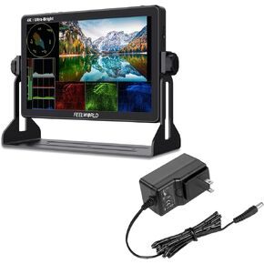 FEELWORLD LUT11S Camera Field DSLR Monitor and 12V 3A Power Adapter Bundle