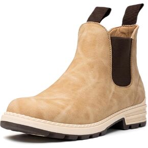 Outdoor Chelsea Hiking Boots For Women, Womens Slip On Work Shoes Waterproof, Non Slip Ankle Booties for Women Low Heel