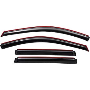 Lightronic WV94484 Outside-Mount Car Window Rain Guards Deflectors & Visors, Dark Smoke, 4-Pieces Set, Fits 2010-2014 Subaru Outback