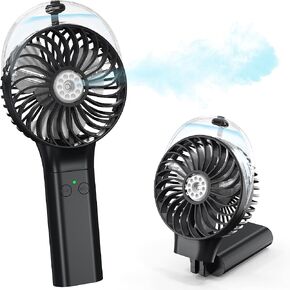 COMLIFE Portable Handheld Misting Fan, 3000mAh Rechargeable - Up to 10h Cooling & 1h Misting, Battery Operated Spray for Travel, Home Office, Camping, Outdoors