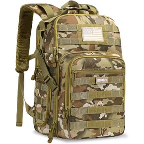 MOSISO Camera Backpack, DSLR/SLR/Mirrorless Photography Tactical Camera Bag Case with Tripod Holder & 15-16 inch Laptop Compartment & USA Flag Compatible with Canon/Nikon/Sony, Khaki Camouflage