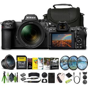 Nikon Z6III FX-Format Mirrorless Camera with NIKKOR Z 24-70mm f/4 S Zoom Lens + EN-EL15C Battery + 64GB SF-M Tough Series Memory Card + Wide Angle Lens Attachment + Photo Editing Software + More