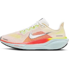 Nike Pegasus 41 Women's Road Running Shoes (FD2723-100, Summit White/Bright Crimson/Glacier Blue/Chrome) Size 10.5