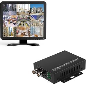 Eyoyo 17 inch LCD Monitor and TVI/CVI/AHD to HDMI Converter Adapter