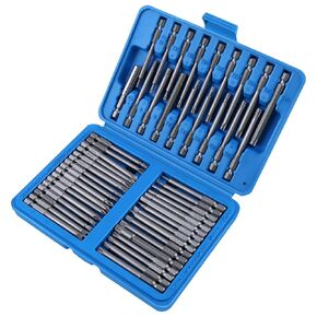 SPEEDWOX 50pcs Security Bit Set with Case 3" Extra Long Magnetic Driver Kit Drill Screwdriver Bit Set Screw Driver Bits Included Star, TP Star, Clutch, Torq, Spline, Tri-Wing, Square, Spanner Bits