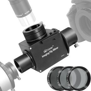 Alstar 1.25" Astrophotography Flip Mirror - Bundle with - 1.25" Telescope Moon Filter Kit