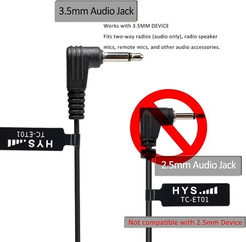 HYS Surveillance Listen Only Balanced Armature 3.5mm Earphone, Soft in-Ear Dynamic Single Law Enforcement Earpiece/Headset for Two-Way Radios, Transceivers and Shoulder Speaker Microphones in Saudi Arabia