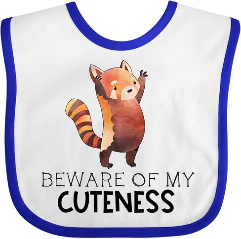 inktastic Beware Of My Cuteness Cute Red Panda Baby Bib in Kuwait