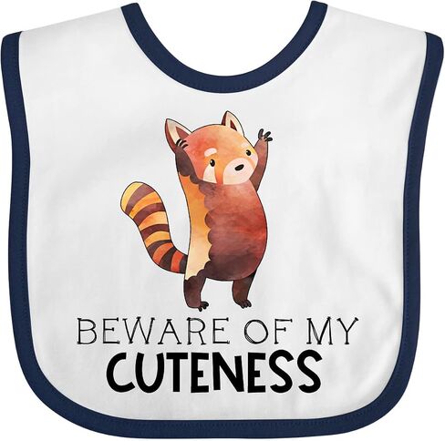 inktastic Beware Of My Cuteness Cute Red Panda Baby Bib in Kuwait