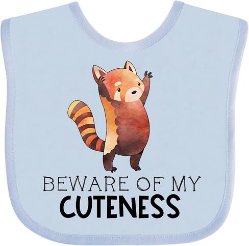 inktastic Beware Of My Cuteness Cute Red Panda Baby Bib in Kuwait