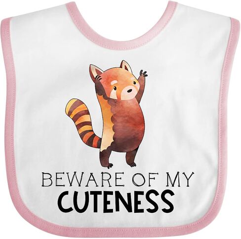 inktastic Beware Of My Cuteness Cute Red Panda Baby Bib in Kuwait