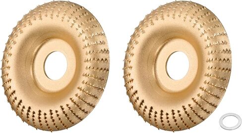 HARFINGTON Wood Carving Disk Grinder Wheel 4-1/2" Angle Grinding Wheel Arc Carving Disc with 7/8" Arbor for Woodworking Shaping Polishing, Black in Saudi Arabia