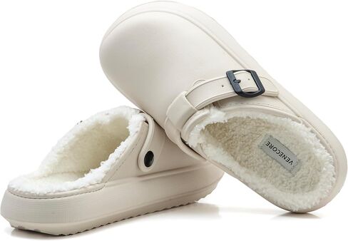 Ellis Classic Fur Lined Clogs Waterproof Winter Fuzzy Slippers for Women Men Indoor and Outdoor in Saudi Arabia
