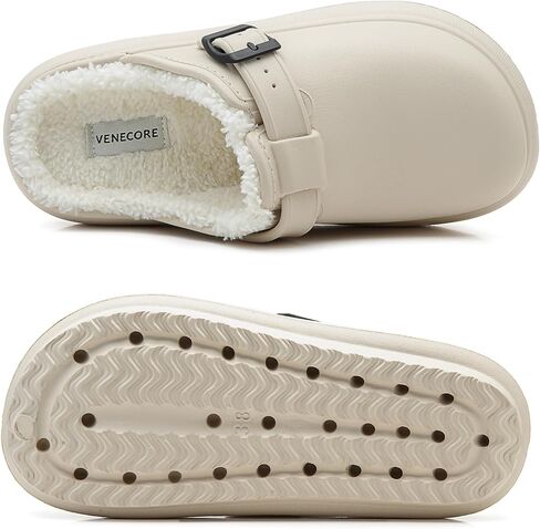 Ellis Classic Fur Lined Clogs Waterproof Winter Fuzzy Slippers for Women Men Indoor and Outdoor in Saudi Arabia