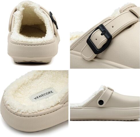 Ellis Classic Fur Lined Clogs Waterproof Winter Fuzzy Slippers for Women Men Indoor and Outdoor in Saudi Arabia