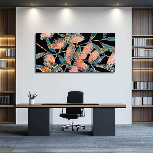 Botanical Decorative Painting Colorful Poster Print Floral Hanging Wall Art 24"x48" Decorations for Living Room Office Art in Kuwait