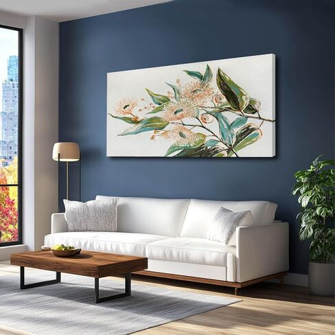 Botanical Decorative Painting Colorful Poster Print Floral Hanging Wall Art 24"x48" Decorations for Living Room Office Art in Kuwait