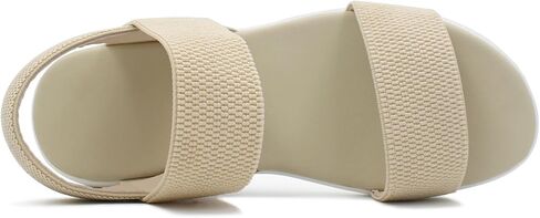 L LOUBIT Women's Sandals Elastic Strap Summer Comfort Open Toe Slides Anti-Slip Lightweight Flat Sandals in Kuwait