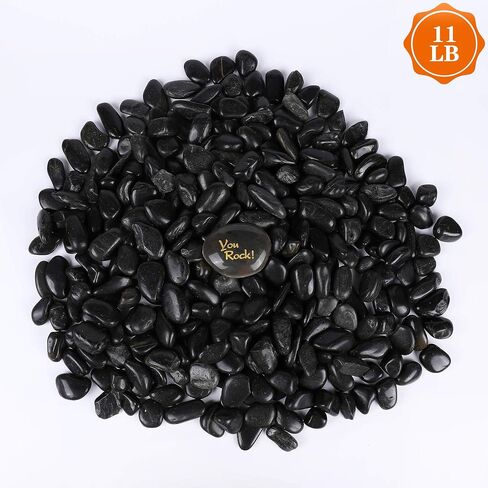 روك إمباكت 11 رطل. صخور المناظر الطبيعية، أحجار تزيين الحديقة مصقولة للغاية، صخور عصارية، حصى لوعاء نبات بونساي، الخيزران المحظوظ، الحرف اليدوية للأطفال، حوض السمك، صخور تررم (أبيض لؤلؤي، 3/4 بوصة) in Saudi Arabia