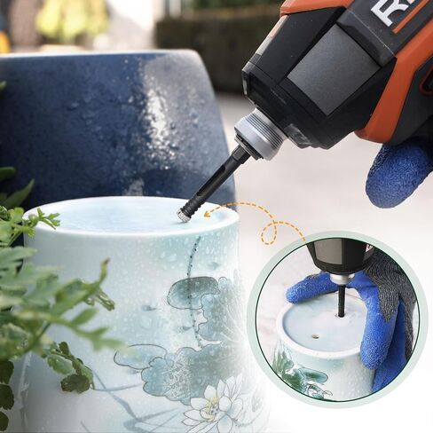 Diamond Hole Saw, Ceramic Drill Bit for Porcelain Tile Marbile Granite Stone Glass, Hex Shank, Holemaking Attachment for Bosch DeWalt Milwaukee. (1/4 Inch) in Saudi Arabia