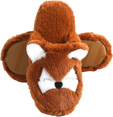 Millffy Fuzzy Cat Animal Slippers Animal Raccoon Non-Slip Fluffy Memory Foam Home Cozy Slipper Gifts for Women Girls in Saudi Arabia